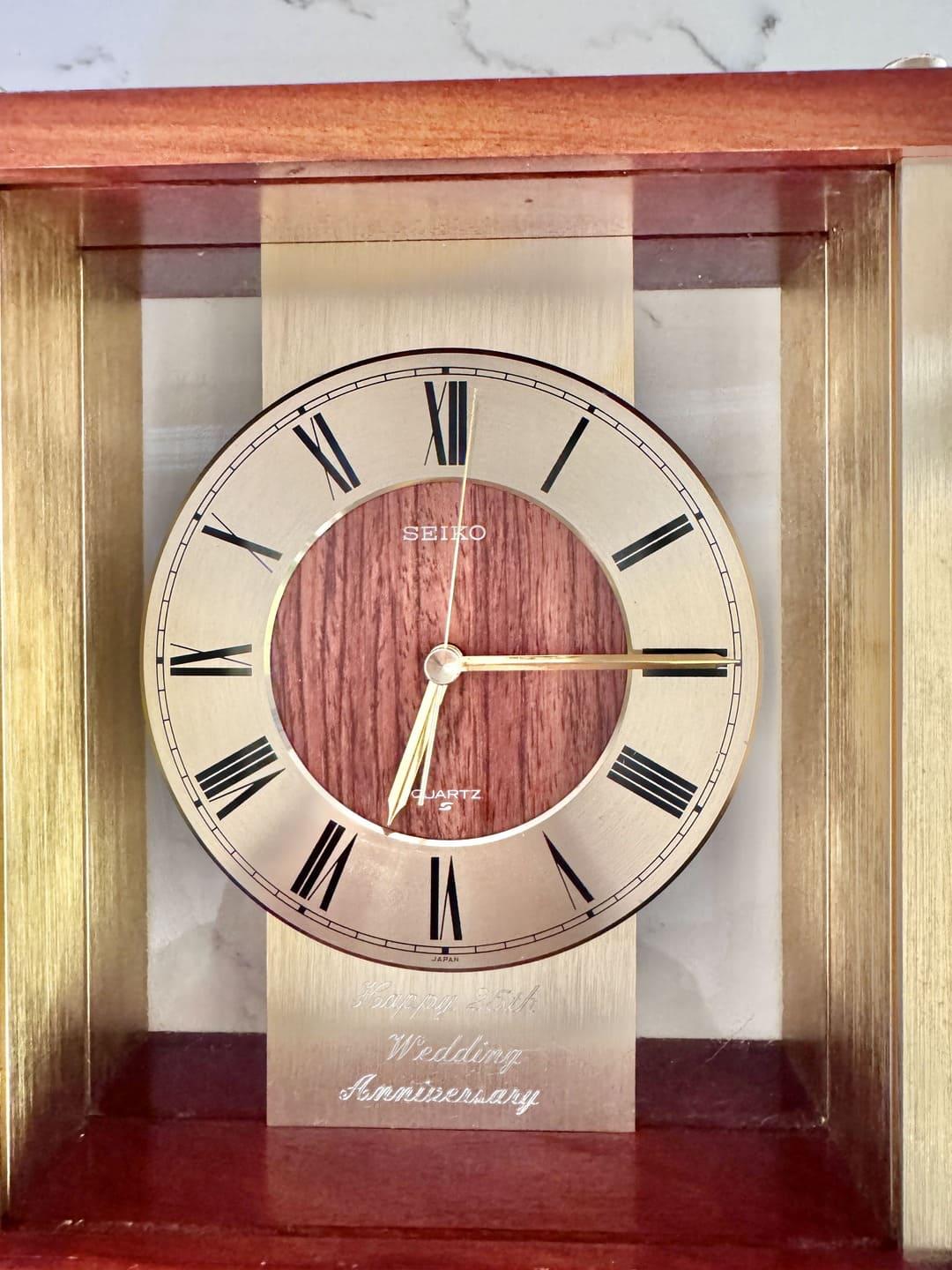     Vintage Seiko Quartz Anniversary Clock – Excellent Condition -     25 Years of Love, Preserved in Time ❤️